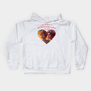 Galentines day girlfriends Kids Hoodie